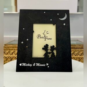 Disney Mickie & Minnie Silhouette Thin Pierced Metal Photo Frame - Moon & Stars
